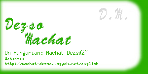 dezso machat business card